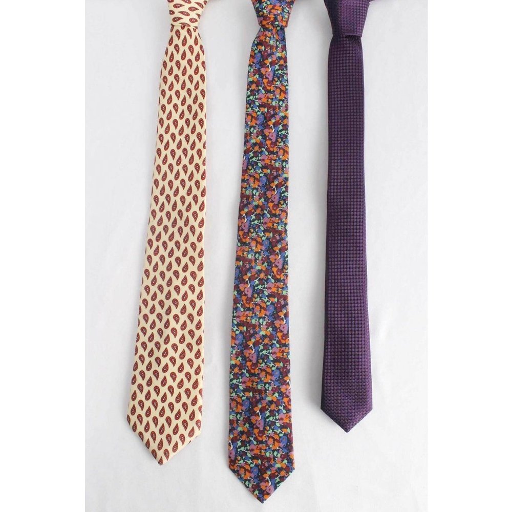 3 Ties - Topman Floral, C2 Purple, Millano Paisley
